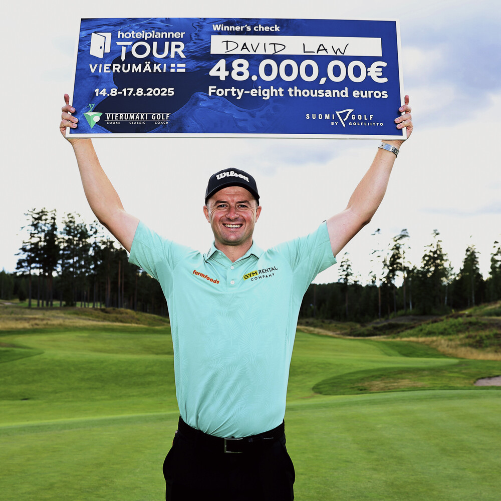 Skotti David Law juhli Vierumäki Finnish Challengen voittoa